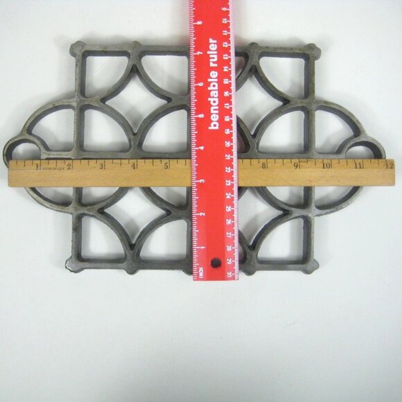 Dansk Cast Iron Decorative Trivet Geometric Design Vintage - Picture 2 of 9
